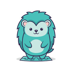 Obraz premium Adorable Cartoon Hedgehog Illustration