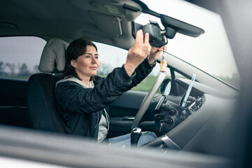 Woman Preparing For A Long Car Trip