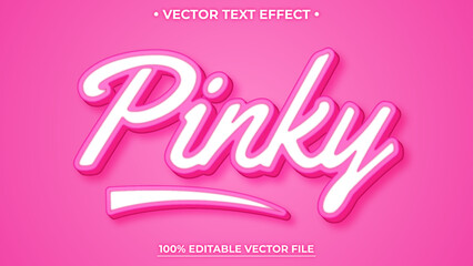 Editable valentine's day 3d text effect, Pinky text style effect