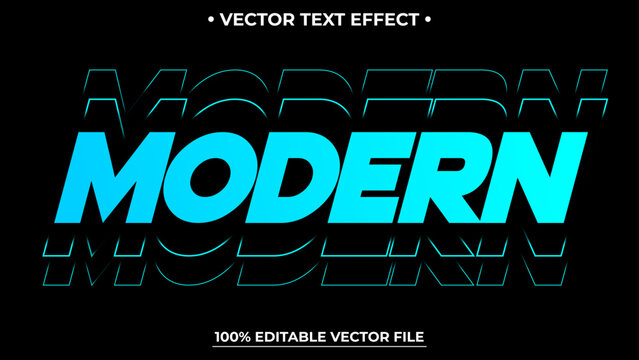 Modern Editable Text Effect, Editable Font Modern Style Theme