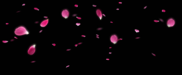 桜 花びら 春 吹雪 背景画像 合成用　Generative AI


