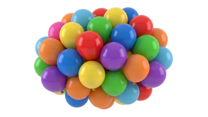 Colorful Marbles Clustered Together.