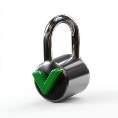 Secure padlock with green checkmark symbolizing protection and trust