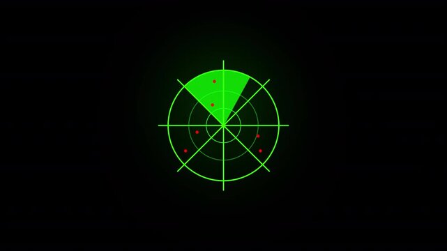 Digital searching system animation. Rader searching security concept animation icon. signal waves, searching icon with transparent background  with alpha channel 