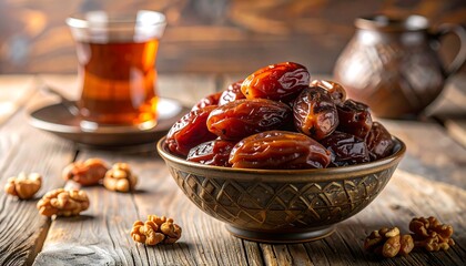 Dates and Tea - A Traditional Middle Eastern Treat.