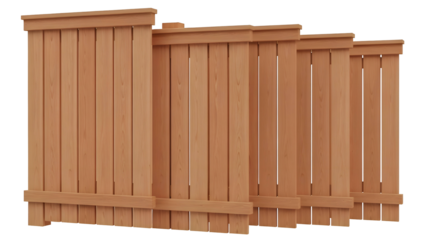 Wooden Fence Panels with Decorative Tops.