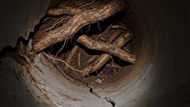 Massive Tree Roots DESTROYING Sewer Pipes | Inside a Clogged Drain Line