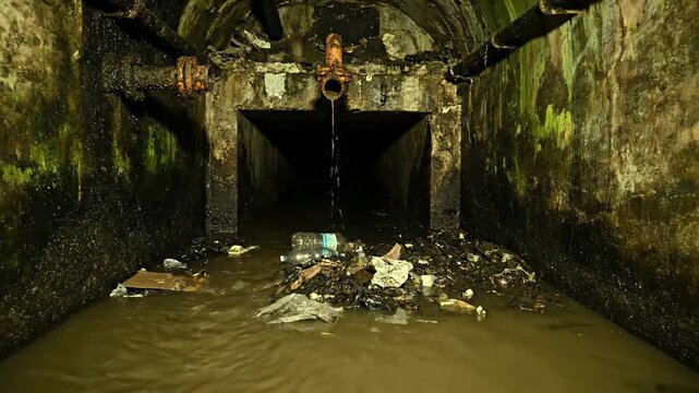 Horrifying Reality: Inside a Massively Polluted Underground Sewer