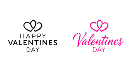 Happy Valentine's Day greetings with stylized heart symbols, perfect for romantic celebrations