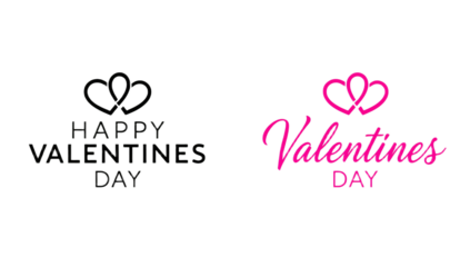 Happy Valentine's Day greetings with stylized heart symbols, perfect for romantic celebrations