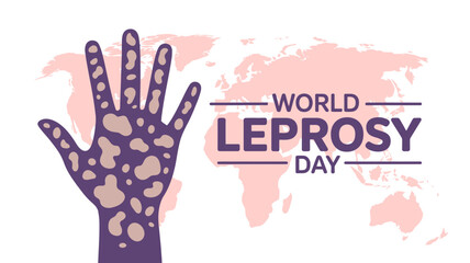 Obraz premium World Leprosy Day Awareness Hand Illustration Design