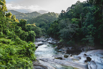 The Babinda Boulders, a popular swimming hole and natural attraction in Far North Queensland, Australia.  © pauline.mongarny