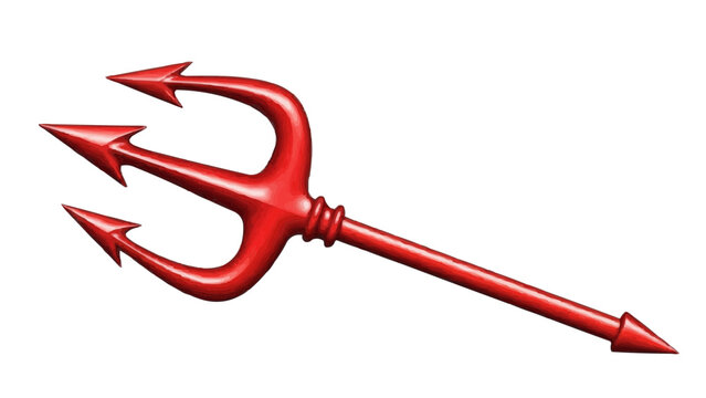 Devil's trident with sharp prongs 