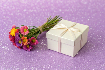 gift box with flowers
