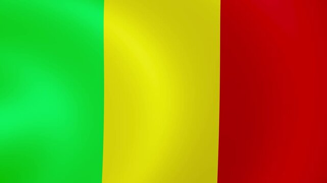4K Loop Mali Waving Flag Animation