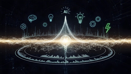Generative AI Digital Transformation Concept with Automation Intelligence and Network Connectivity