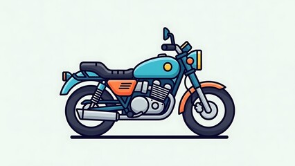 Obraz premium Vintage style motorcycle side view.