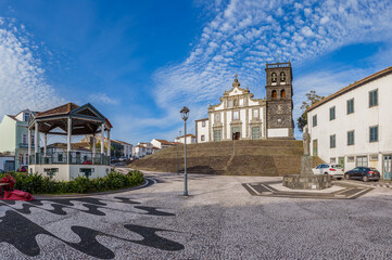 Central square of Ribeira Grande, Sao Miguel, Azores, Portugal.