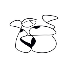 A dog's face is an abstraction