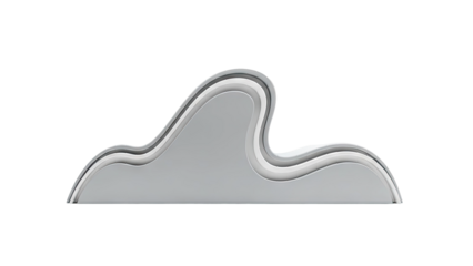 Abstract Gray Wave Sculpture