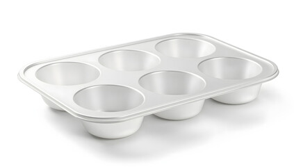 Muffin Pan: This image shows a pristine, empty muffin pan, ready for the creation of delicious baked goods.