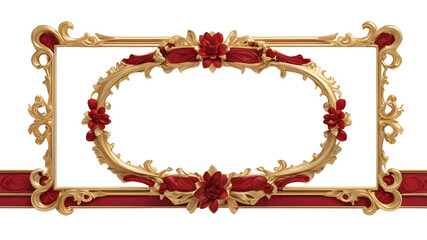 antique gold frame isolated