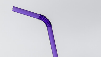 A Purple Drinking Straw: A single purple drinking straw, a ubiquitous and practical object designed for easy refreshment, is captured up close.