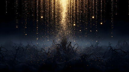 Fear-Driven Market Drain. Perfect for: macroeconomic visuals, financial reports, recession analysis