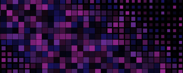Fototapeta premium An abstract purple pixelated square background. The pixels can be arranged in a gradient or random pattern, creating a sense of depth and texture. This background creates a modern, digital feel.