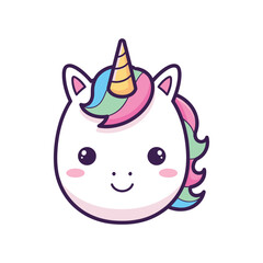 Cute Cartoon Unicorn Illustration