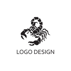simple black scorpio for logo design