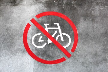 No bike sign on a wall in Denmark