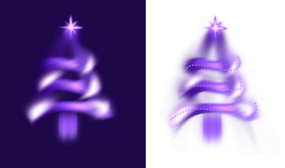 vector illustration featuring a modern abstract Christmas tree design