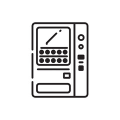 Fototapeta premium Modern Minimalist Vending Machine Line Art Icon for Web and Mobile UI Design