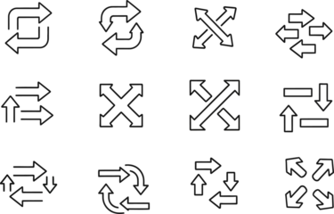 arrow icons set isolated