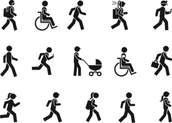 vector silhouettes of people