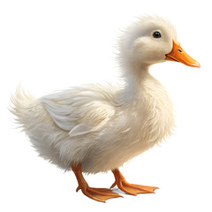 Obraz premium Fresh White Raja Hash Duck Standing Naturally – Isolated Transparent PNG