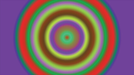 A vibrant abstract design featuring concentric circles of blended colors