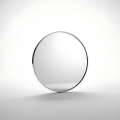 A clear glass sphere on a white background