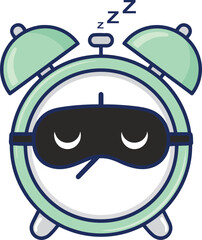 Sleeping Alarm Clock - Cute Mint Green Timer with Eye Mask
