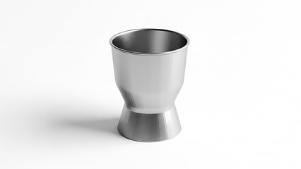 silver metal cup