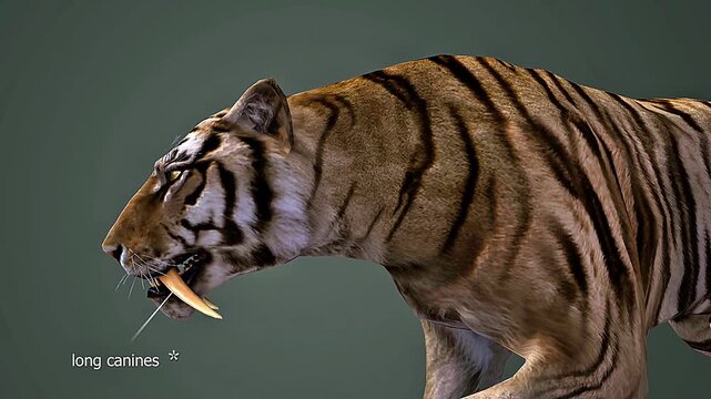 Sabre toothed cat anatomy.