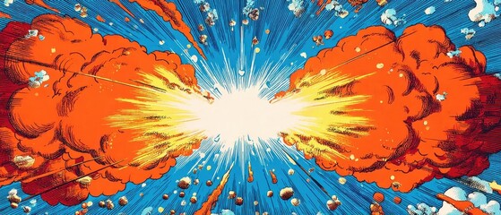 Obraz premium Pop art versus comic art style background, suitable for retro, pop culture, or art contrast theme designs.