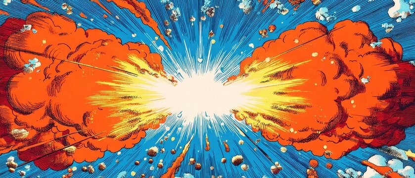 Pop art versus comic art style background, suitable for retro, pop culture, or art contrast theme designs.