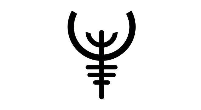 Ancient mystical symbol design element.