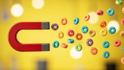 Magnetic Pull on Vibrant Cereal Loops and Rings