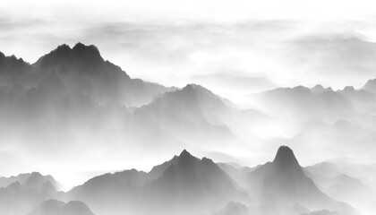 mountain landscape with clouds