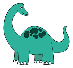 Brachiosaurus isolated on white background © Vector Club