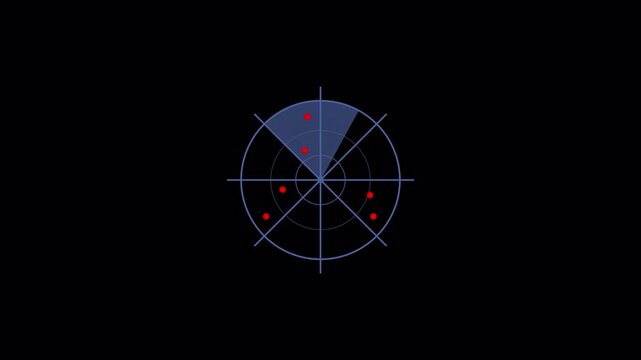 Digital searching system animation. Rader searching security concept animation icon. signal waves, searching icon with transparent background with alpha channel