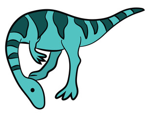 Funny edmontosaurus on a white background